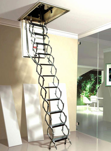 Scala retrattile per mansarda - ZX ISO - SK SYSTEME - a fisarmonica / in metallo