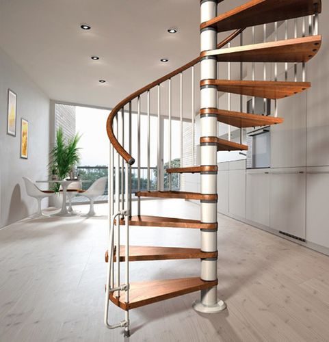 Scala a chiocciola - NOVA - SK SYSTEME - con gradini in legno / con struttura in metallo / contemporanea