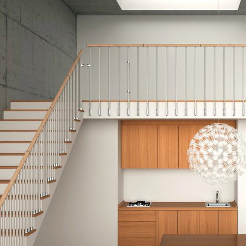 Ringhiera in acciaio - FOX R - SK SYSTEME - in PVC / a sbarre / da interno