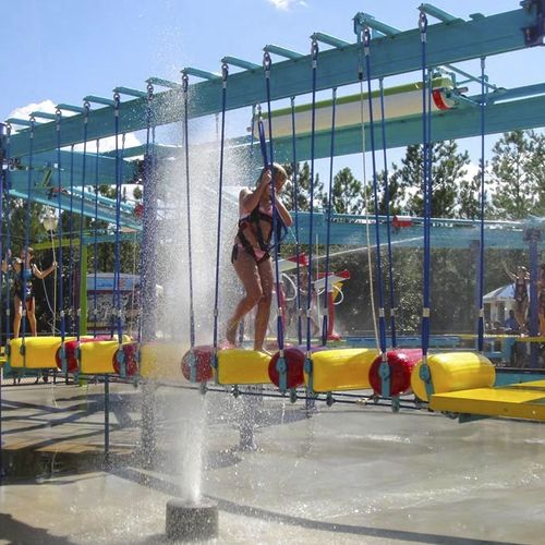 Struttura ludica per parco acquatico - AQUACOURSE - WhiteWater - in acciaio inossidabile / in corda