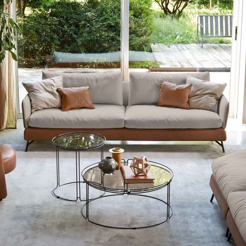 Divano modulare - JASPER - Ditre Italia - contemporaneo / in tessuto / in pelle