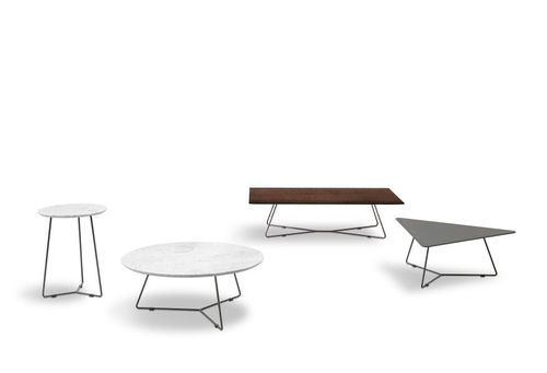 Tavolino basso contemporaneo - KEVIN - Ditre Italia - in marmo / in legno laccato / rettangolare