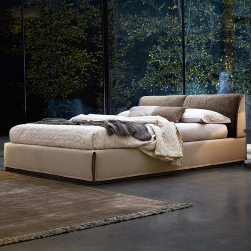 Letto matrimoniale - MONOLITH - Ditre Italia - design minimalista / in pelle / 180x200 cm