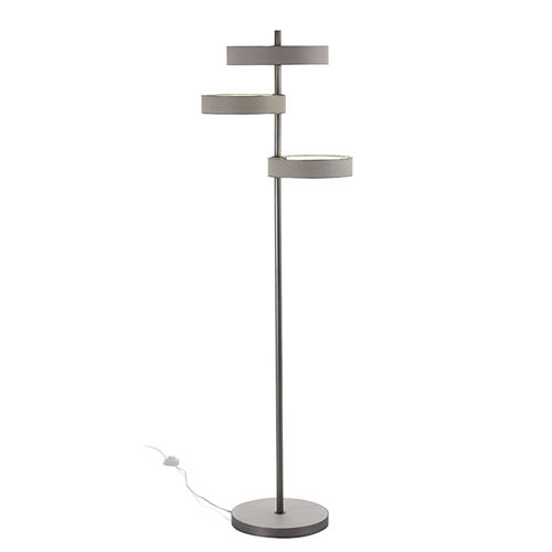 Lampada da terra - SATURNO - cierre - in metallo / in pelle / contemporanea