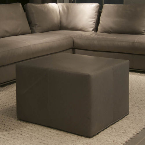Pouf contemporaneo - CUBO  - cierre - in pelle / quadrato