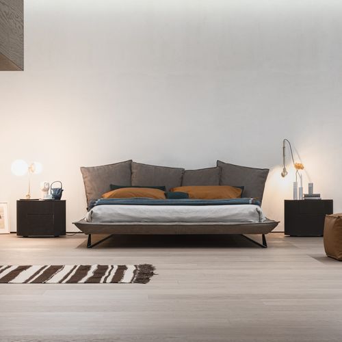 Letto matrimoniale - DON - cierre - contemporaneo / imbottito / con testiera