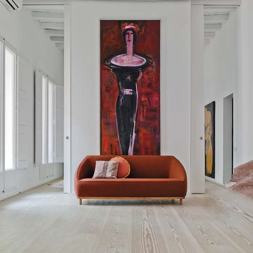 Divano contemporaneo - SUMO - SANCAL - in tessuto / beige / arancione