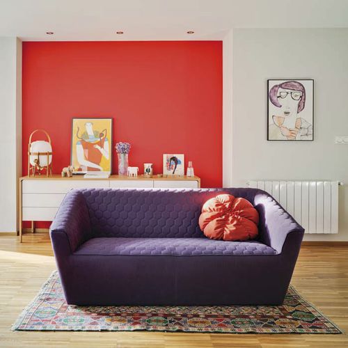 Divano contemporaneo - TEA - SANCAL - in Trevira CS® / marrone / bianco
