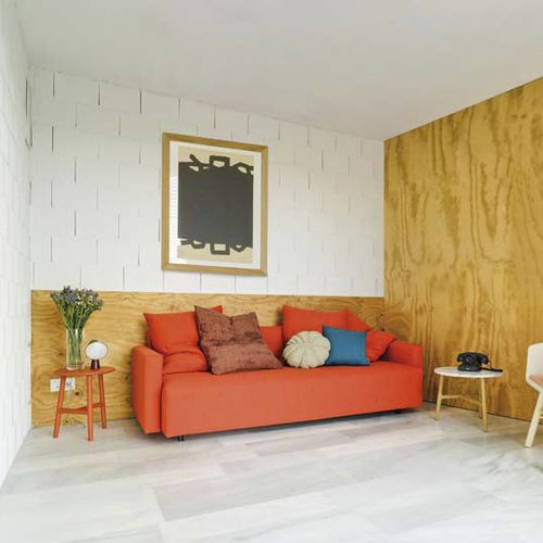 Divano letto - NAP - SANCAL - contemporaneo / in tessuto / con contenitore