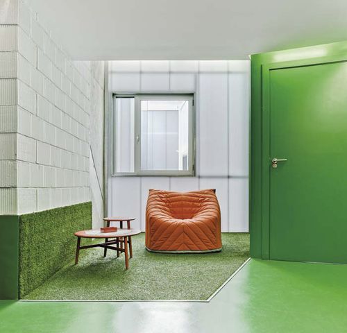 Poltrona contemporanea - BARNABY - SANCAL - in tessuto / gialla / arancione