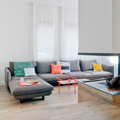 Divano modulare - DEEP - SANCAL - contemporaneo / in tessuto / marrone