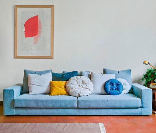 Divano contemporaneo - CITY - SANCAL - in tessuto / beige / bianco