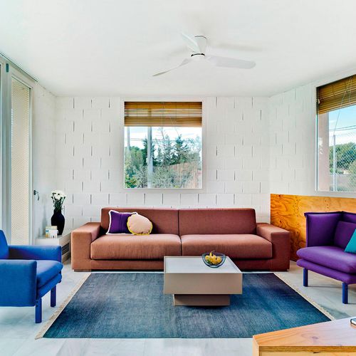 Divano modulare - ELEVA - SANCAL - contemporaneo / in tessuto / in pelle