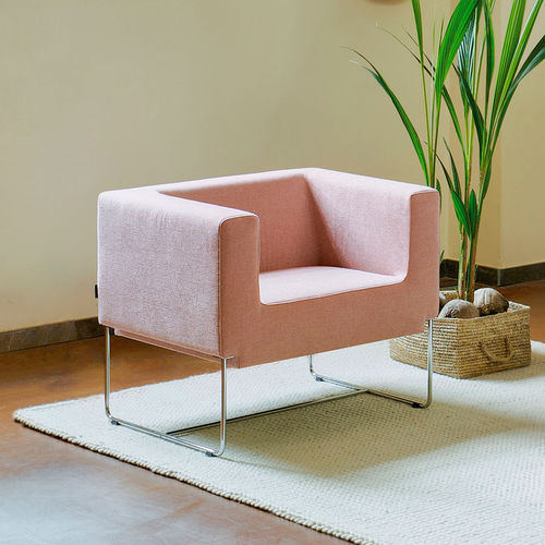 Poltrona contemporanea - NOSSO - SANCAL - in tessuto / marrone / rosa