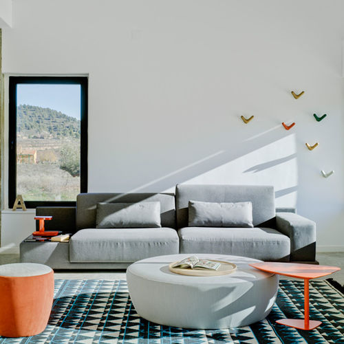 Divano contemporaneo - HAPPEN - SANCAL - in tessuto / beige / grigio