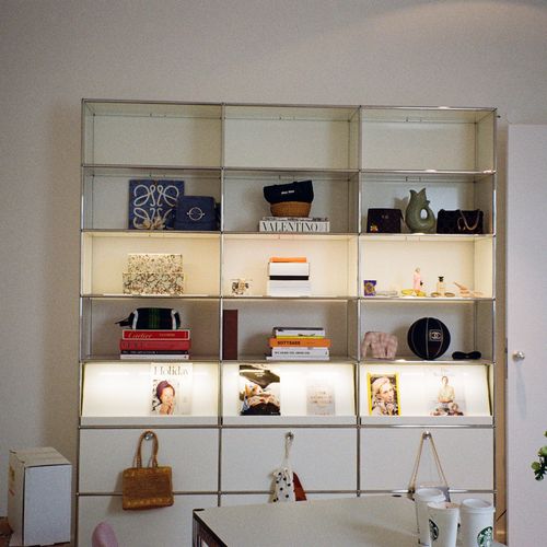 Scaffale modulare - USM Haller - USM Modular Furniture - contemporaneo / in metallo / su misura