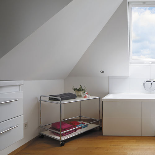 Scaffale modulare - USM Haller - USM Modular Furniture - basso / a rotelle / contemporaneo