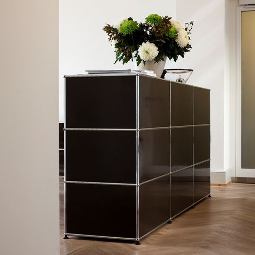 Credenza alta - USM Haller - USM Modular Furniture - contemporanea / in metallo / su misura
