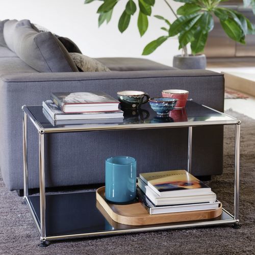 Tavolo d'appoggio contemporaneo - USM Haller - USM Modular Furniture - in metallo / con supporto in metallo / quadrato