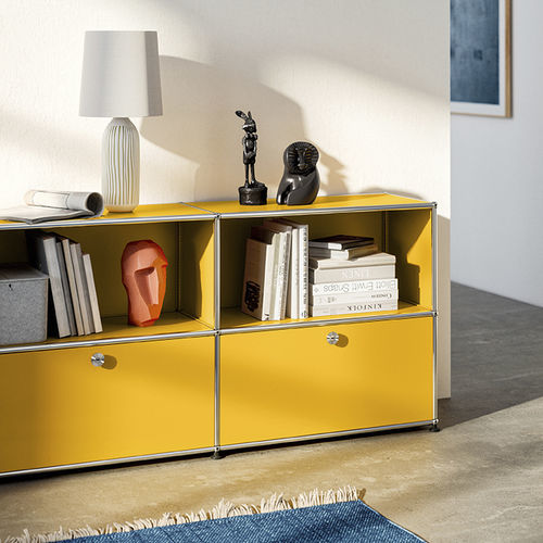 Credenza contemporanea - USM Haller - USM Modular Furniture - in metallo / con ripiano / modulabile