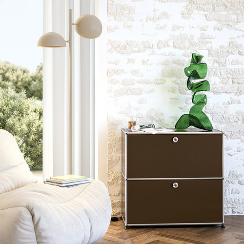 Credenza contemporanea - USM Haller - USM Modular Furniture - in metallo / modulabile / con ante battenti