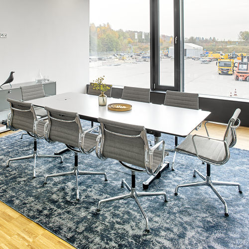 Tavolo contemporaneo - USM Kitos - USM Modular Furniture - in laminato / con supporto in metallo / rettangolare