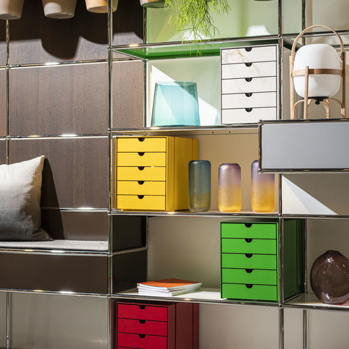 Contenitori portaoggetti in metallo - USM Inos - USM Modular Furniture - per cassetti / per armadio