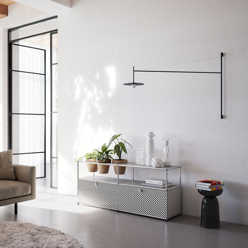Credenza contemporanea - USM Haller - USM Modular Furniture - in metallo / con ripiano / modulabile