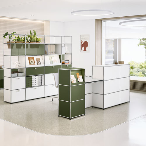 Banco reception modulare - USM Haller - USM Modular Furniture - in metallo
