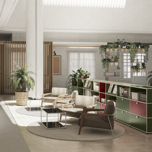 Libreria modulare - USM Haller - USM Modular Furniture - bassa / a paravento / contemporanea