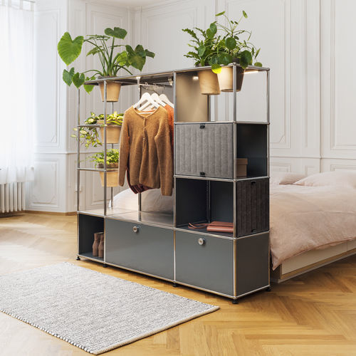 Armadio modulare - USM Haller Soft Panel – Grey - USM Modular Furniture - contemporaneo / in fibre sintetiche / in plastica riciclata