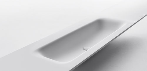 Piano lavabo in Cristalplant® - FLAT SOFT - FALPER - su misura