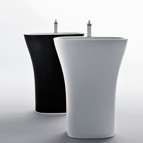 Lavabo a pavimento - SCOOP - FALPER - in Cristalplant® / su misura / con miscelatore