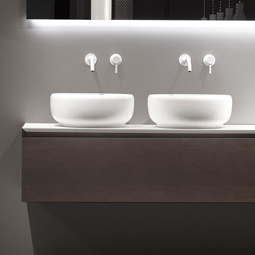 Lavabo da appoggio - HOMEY - FALPER - in Cristalplant® / su misura / rotondo
