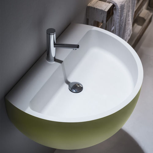 Lavabo sospeso - BOWL - FALPER - in Cristalplant® / su misura / personalizzabile