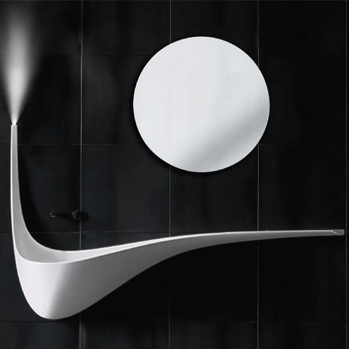 Lavabo sospeso - WING - FALPER - in Cristalplant® / su misura / senza foro