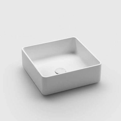 Lavabo da appoggio - MATT 37 - FALPER - in Cristalplant® / su misura / quadrato