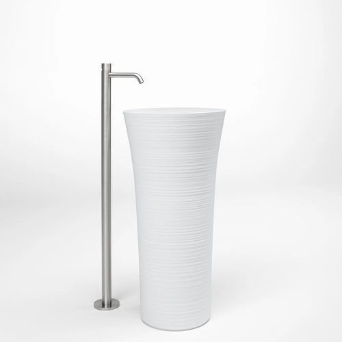 Lavabo a pavimento - HANDMADE - FALPER - in Cristalplant® / su misura / con miscelatore