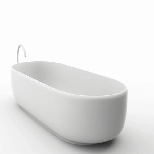 Vasca da bagno ovale - HOMEY - FALPER - da appoggio / per ambiente abitativo / in Cristalplant®