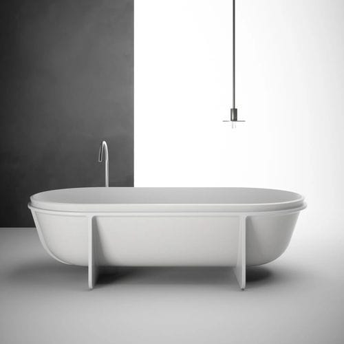 Vasca da bagno ovale - CONTROSTAMPO - FALPER - da appoggio / per ambiente abitativo / in Cristalplant®