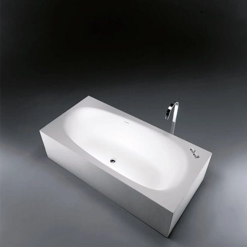 Vasca da bagno ovale - VASCAMISURA - FALPER - con piedi / per ambiente abitativo / in Cristalplant®