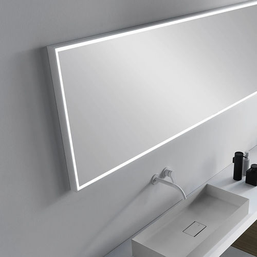 Specchio da bagno a muro - FALPER - contemporaneo / rettangolare / in Cristalplant®
