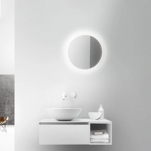 Mobile lavabo sospeso - QUATTRO.ZERO - FALPER - in Cristalplant® / contemporaneo / senza ante