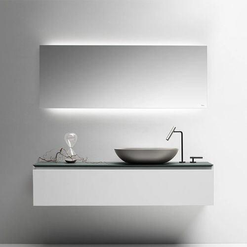 Mobile lavabo sospeso - PURE - FALPER - in Cristalplant® / contemporaneo / senza ante