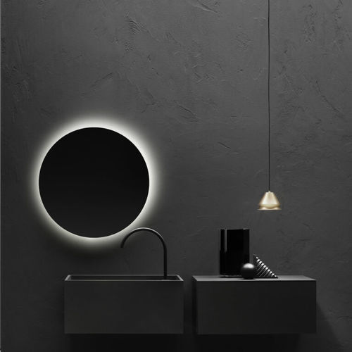 Mobile lavabo sospeso - MINIMUM - FALPER - in legno / in marmo / in cemento