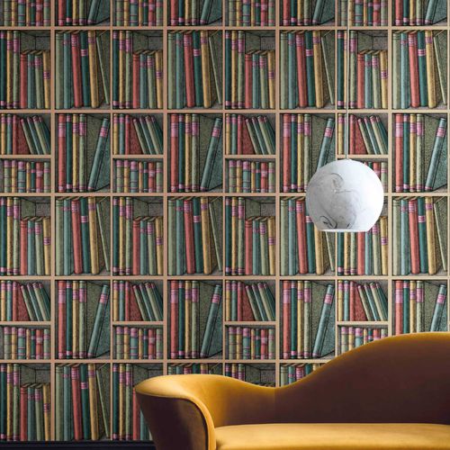 Carta da parati classica - Ex Libris - Cole&Son - in tessuto / libreria / multicolore