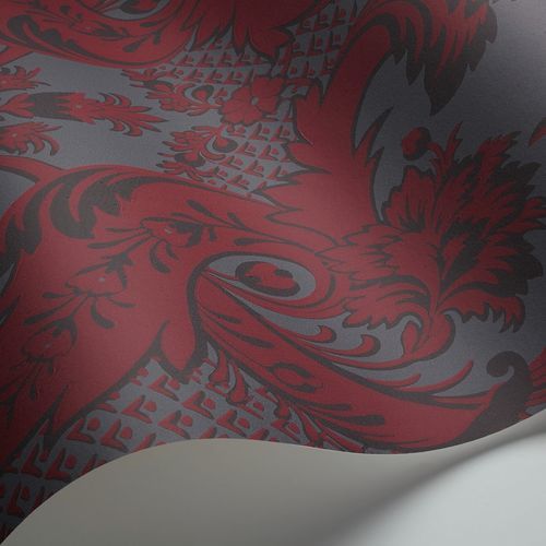 Carta da parati classica - Wyndham - Cole&Son - in tessuto / con motivi floreali / damasco