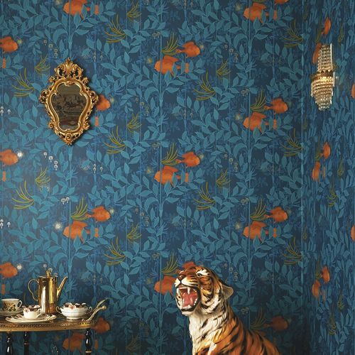 Carta da parati classica - Nautilus - Cole&Son - in tessuto / con motivi floreali / con motivi naturali