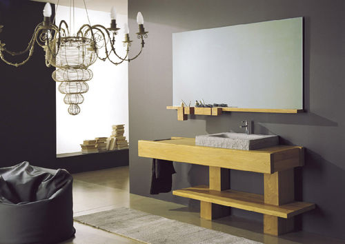 Mobile lavabo da appoggio - OLTRE - Mobili di Castello - in legno / design