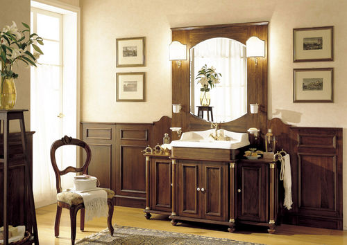 Mobile lavabo in noce - OLD ENGLAND - Mobili di Castello - in stile / con specchio